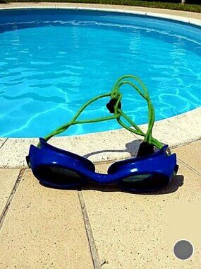 Kids Adjustable Swim Goggles Blue Green Summer Sports Water Fun